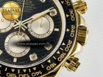 Rolex Daytona 126518 QF 1:1 Best Edition Black/YG Diamonds Dial on Oysterflex Strap SH4131 V6(Gain Weight) - Görsel 12
