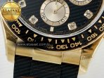 Rolex Daytona 126518 QF 1:1 Best Edition Black/YG Diamonds Dial on Oysterflex Strap SH4131 V6(Gain Weight) - Görsel 13