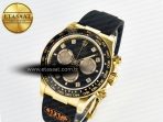 Rolex Daytona 126518 QF 1:1 Best Edition Black/YG Diamonds Dial on Oysterflex Strap SH4131 V6(Gain Weight) - Görsel 2