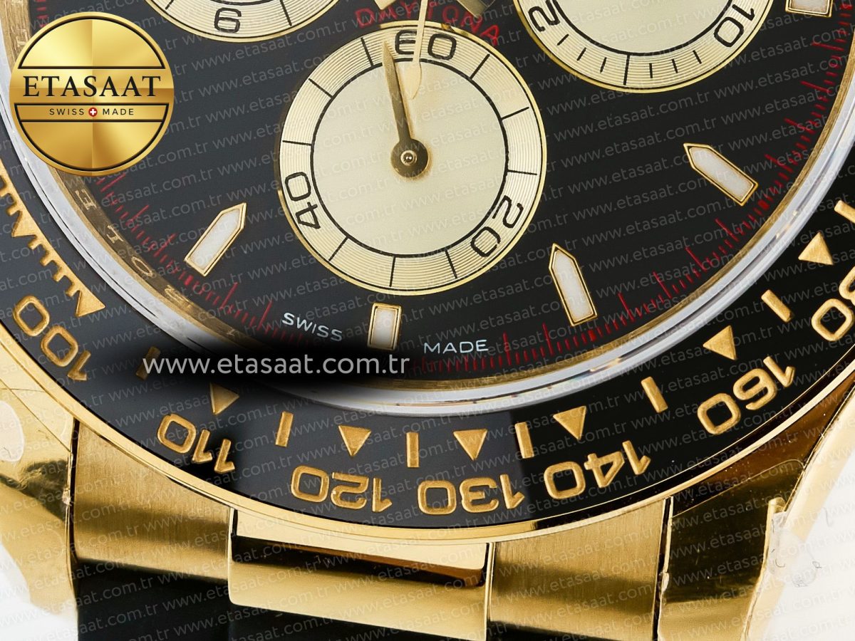 Rolex Daytona 126518 QF 1:1 Best Edition Black/YG/Red Dial on Oysterflex Strap QF4131 V10 (48 Hours Power Reserve) - Görsel 12