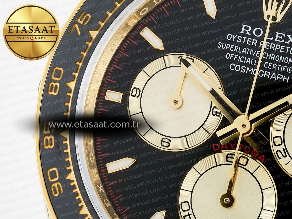 Rolex Daytona 126518 QF 1:1 Best Edition Black/YG/Red Dial on Oysterflex Strap QF4131 V10 (48 Hours Power Reserve) - Görsel 13
