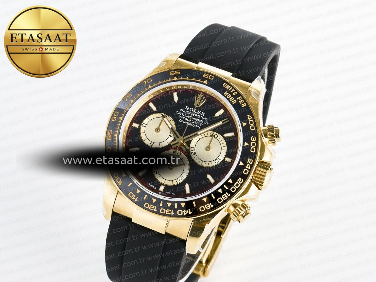 Rolex Daytona 126518 QF 1:1 Best Edition Black/YG/Red Dial on Oysterflex Strap QF4131 V10 (48 Hours Power Reserve) - Görsel 2
