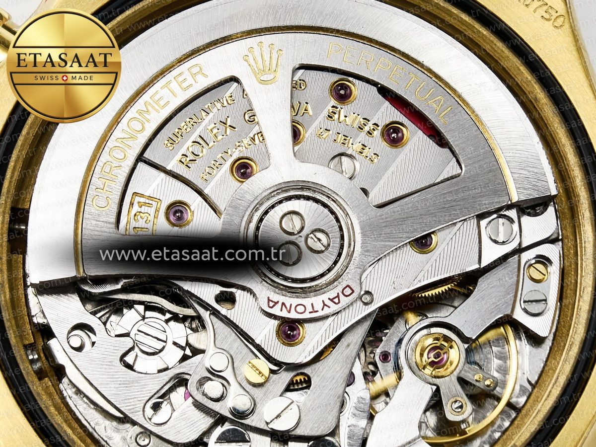 Rolex Daytona 126518 QF 1:1 Best Edition Black/YG/Red Dial on Oysterflex Strap QF4131 V10 (48 Hours Power Reserve) - Görsel 21