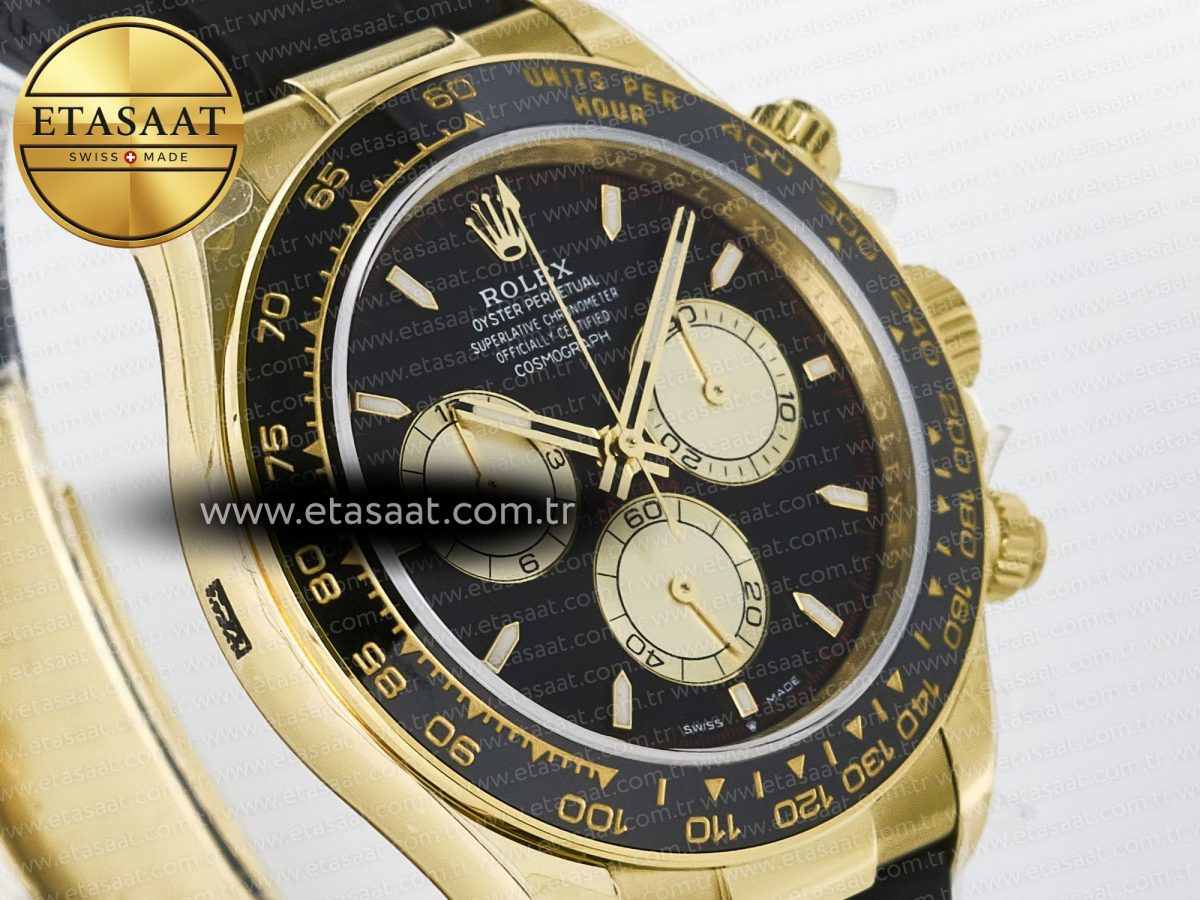 Rolex Daytona 126518 QF 1:1 Best Edition Black/YG/Red Dial on Oysterflex Strap QF4131 V10 (48 Hours Power Reserve) - Görsel 5
