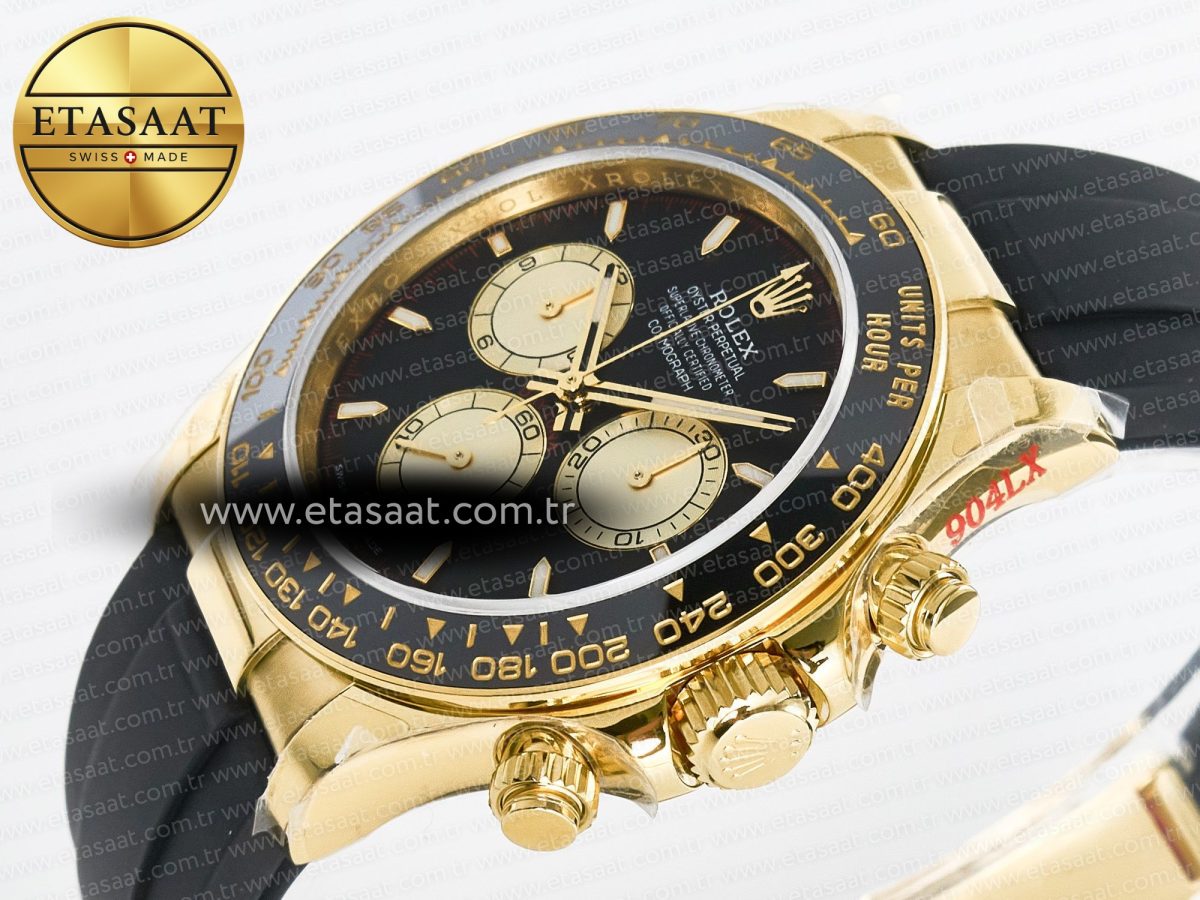 Rolex Daytona 126518 QF 1:1 Best Edition Black/YG/Red Dial on Oysterflex Strap QF4131 V10 (48 Hours Power Reserve) - Görsel 6