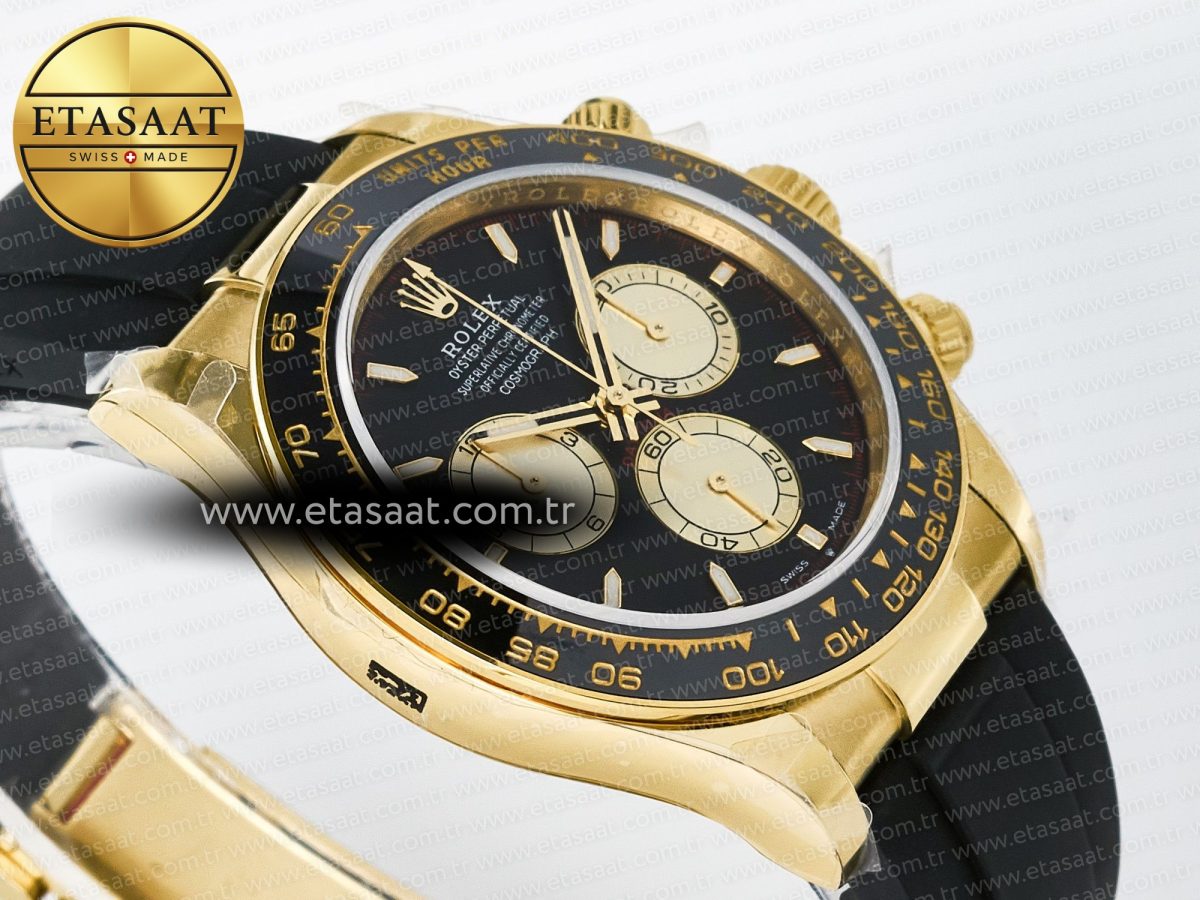Rolex Daytona 126518 QF 1:1 Best Edition Black/YG/Red Dial on Oysterflex Strap QF4131 V10 (48 Hours Power Reserve) - Görsel 7