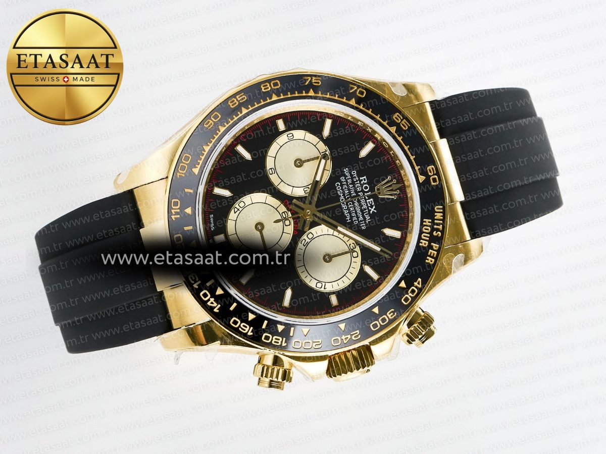 Rolex Daytona 126518 QF 1:1 Best Edition Black/YG/Red Dial on Oysterflex Strap QF4131 V10 (48 Hours Power Reserve) - Görsel 8
