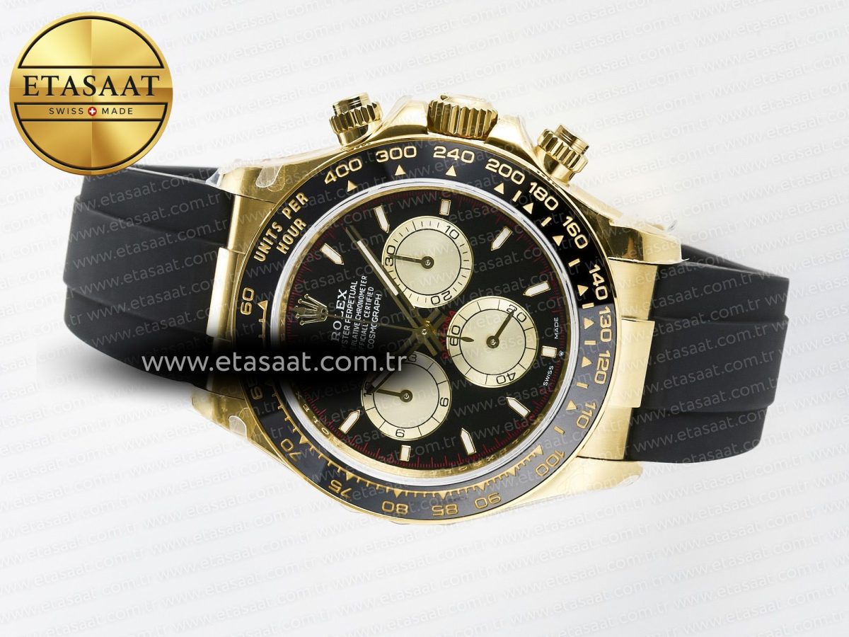 Rolex Daytona 126518 QF 1:1 Best Edition Black/YG/Red Dial on Oysterflex Strap QF4131 V10 (48 Hours Power Reserve) - Görsel 9