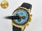 Rolex Daytona 126518 QF 1:1 Best Edition Tiffany Turquoise Blue Dial Sticks Markers on Oysterflex Strap SH4131 V6(Gain Weight)