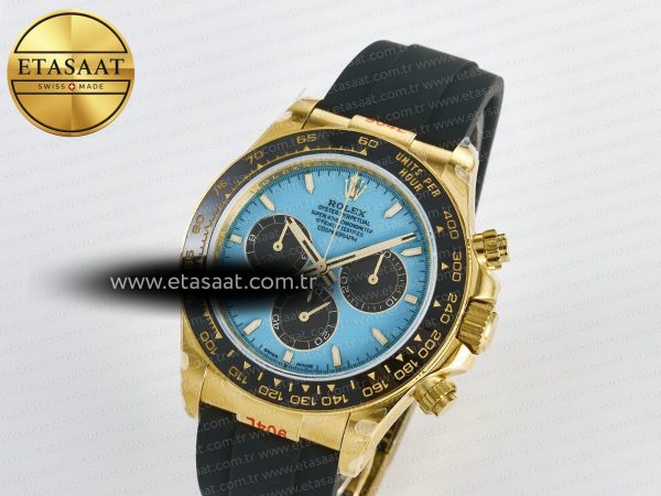 Rolex Daytona 126518 QF 1:1 Best Edition Tiffany Turquoise Blue Dial Sticks Markers on Oysterflex Strap SH4131 V6(Gain Weight)