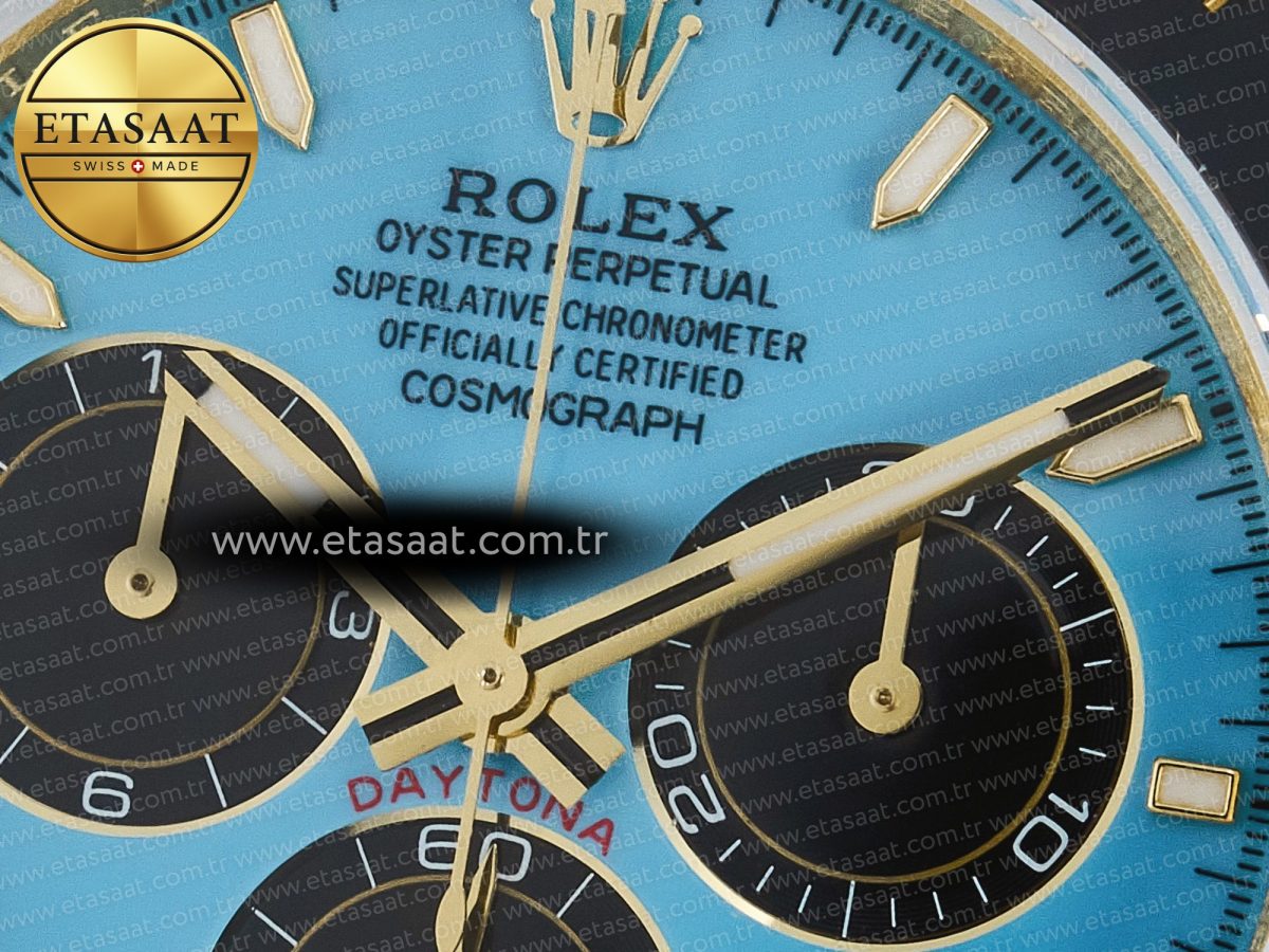 Rolex Daytona 126518 QF 1:1 Best Edition Tiffany Turquoise Blue Dial Sticks Markers on Oysterflex Strap SH4131 V6（Gain Weight） - Görsel 10