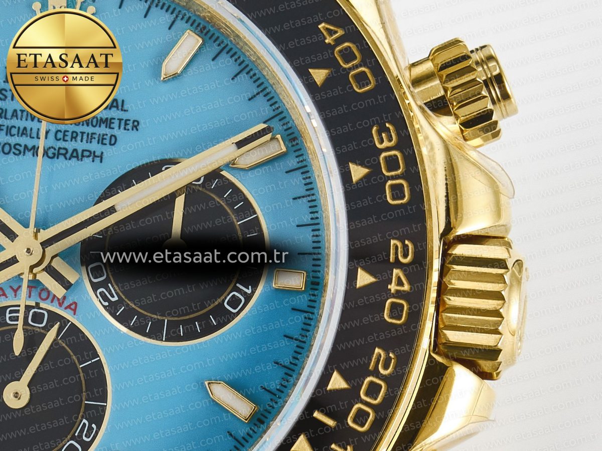 Rolex Daytona 126518 QF 1:1 Best Edition Tiffany Turquoise Blue Dial Sticks Markers on Oysterflex Strap SH4131 V6（Gain Weight） - Görsel 11