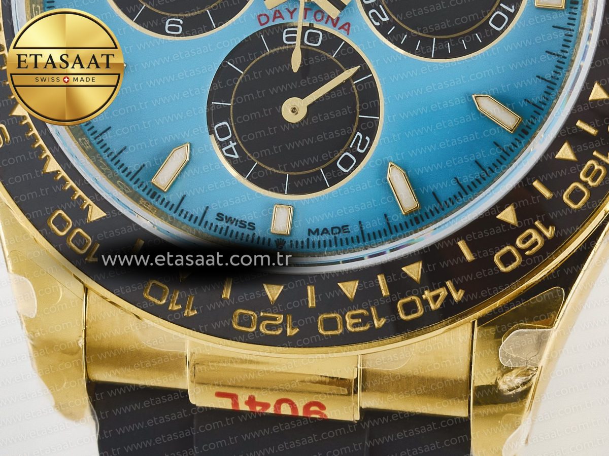 Rolex Daytona 126518 QF 1:1 Best Edition Tiffany Turquoise Blue Dial Sticks Markers on Oysterflex Strap SH4131 V6（Gain Weight） - Görsel 12
