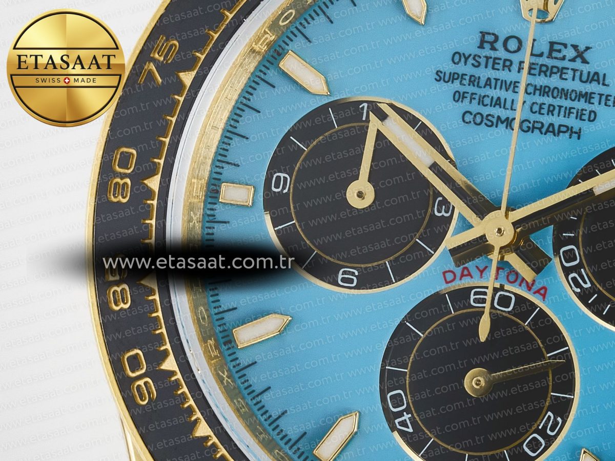 Rolex Daytona 126518 QF 1:1 Best Edition Tiffany Turquoise Blue Dial Sticks Markers on Oysterflex Strap SH4131 V6（Gain Weight） - Görsel 13