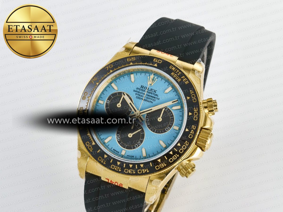 Rolex Daytona 126518 QF 1:1 Best Edition Tiffany Turquoise Blue Dial Sticks Markers on Oysterflex Strap SH4131 V6（Gain Weight） - Görsel 2