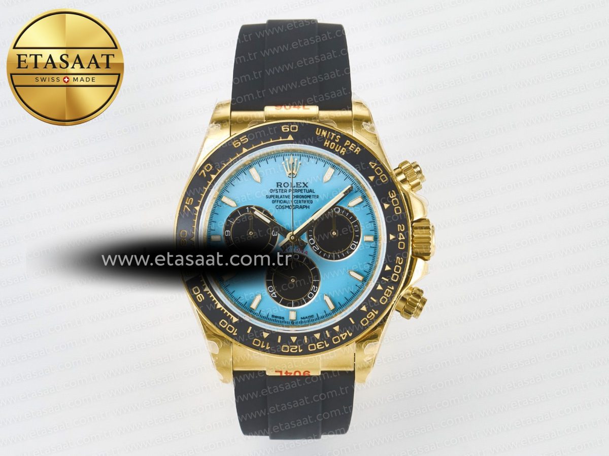 Rolex Daytona 126518 QF 1:1 Best Edition Tiffany Turquoise Blue Dial Sticks Markers on Oysterflex Strap SH4131 V6（Gain Weight） - Görsel 3