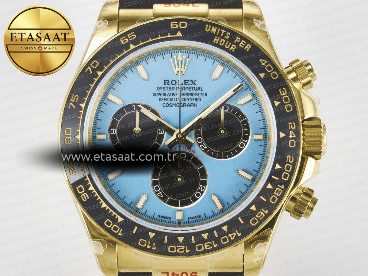 Rolex Daytona 126518 QF 1:1 Best Edition Tiffany Turquoise Blue Dial Sticks Markers on Oysterflex Strap SH4131 V6（Gain Weight） - Görsel 4