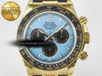 Rolex Daytona 126518 QF 1:1 Best Edition Tiffany Turquoise Blue Dial Sticks Markers on Oysterflex Strap SH4131 V6(Gain Weight) - Görsel 4