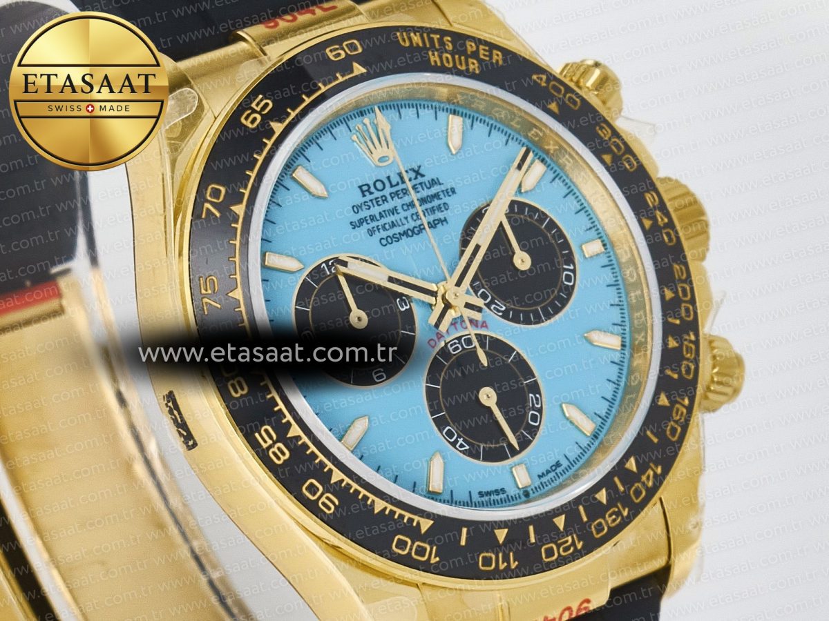 Rolex Daytona 126518 QF 1:1 Best Edition Tiffany Turquoise Blue Dial Sticks Markers on Oysterflex Strap SH4131 V6（Gain Weight） - Görsel 5