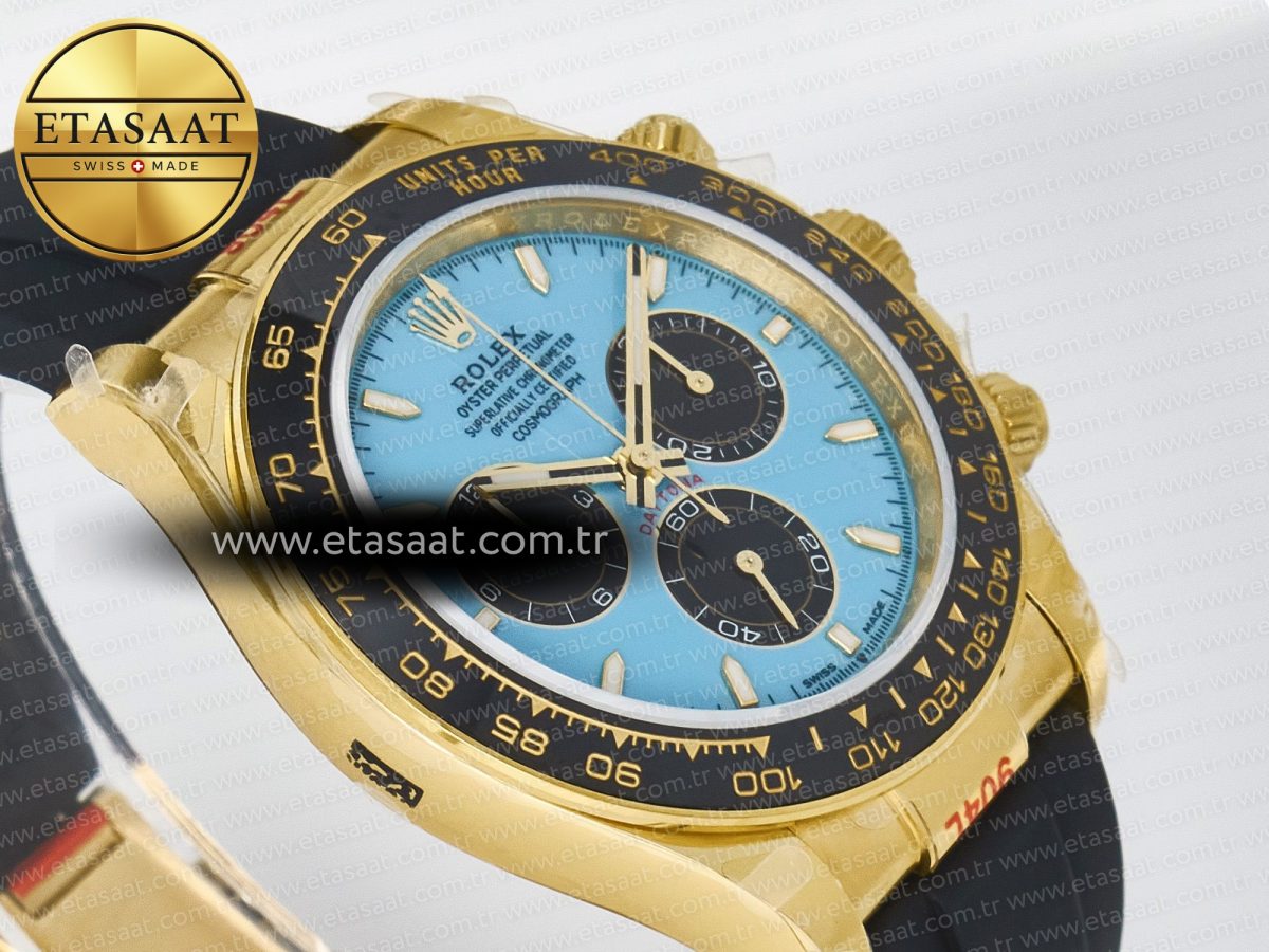 Rolex Daytona 126518 QF 1:1 Best Edition Tiffany Turquoise Blue Dial Sticks Markers on Oysterflex Strap SH4131 V6（Gain Weight） - Görsel 6