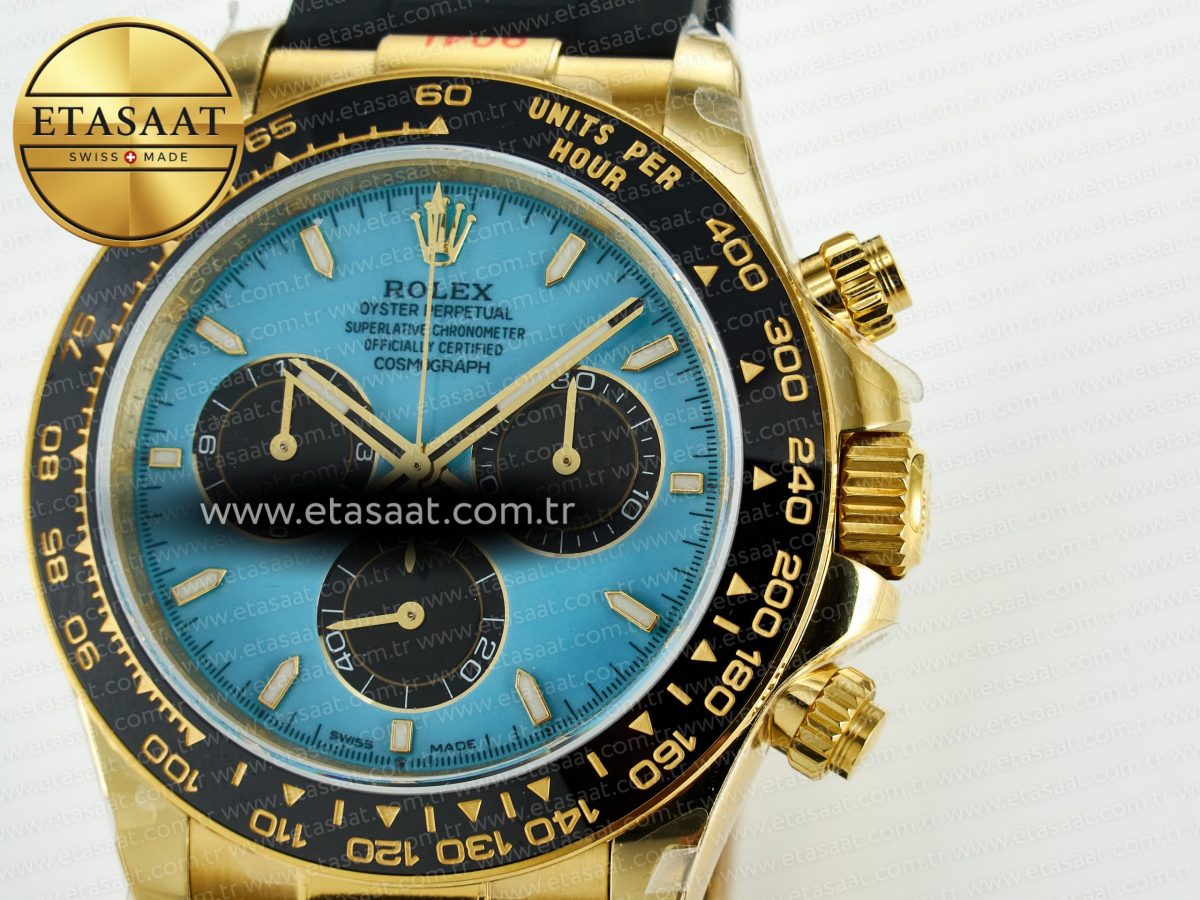 Rolex Daytona 126518 QF 1:1 Best Edition Turquoise Blue Dial Stick Markers On Oyster Bracelet SH4131 V10(Gain Weight) - Görsel 11
