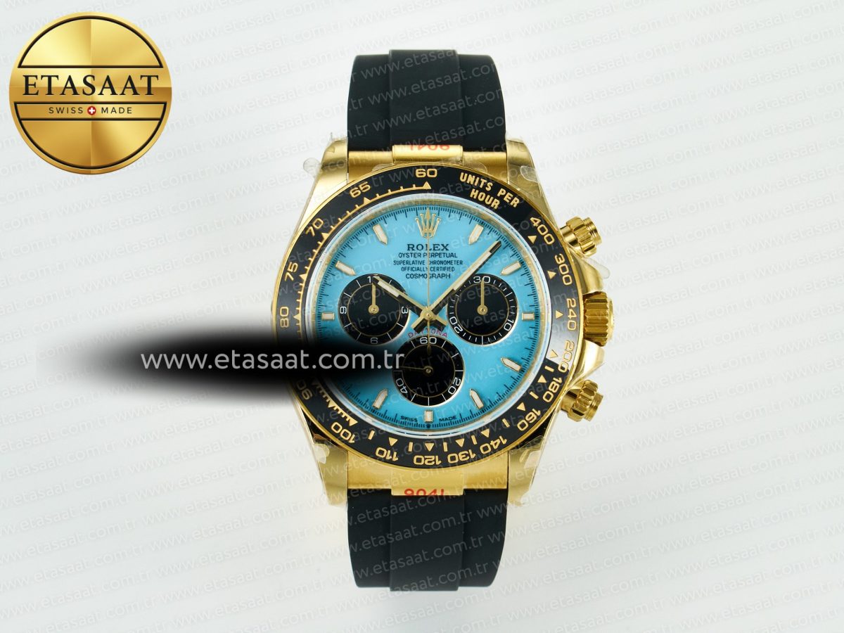 Rolex Daytona 126518 QF 1:1 Best Edition Turquoise Blue Dial Stick Markers On Oyster Bracelet SH4131 V10(Gain Weight) - Görsel 3