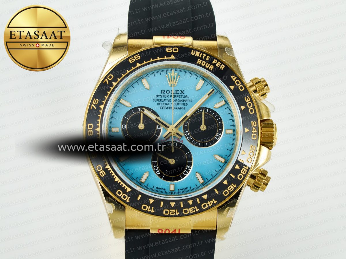 Rolex Daytona 126518 QF 1:1 Best Edition Turquoise Blue Dial Stick Markers On Oyster Bracelet SH4131 V10(Gain Weight) - Görsel 4