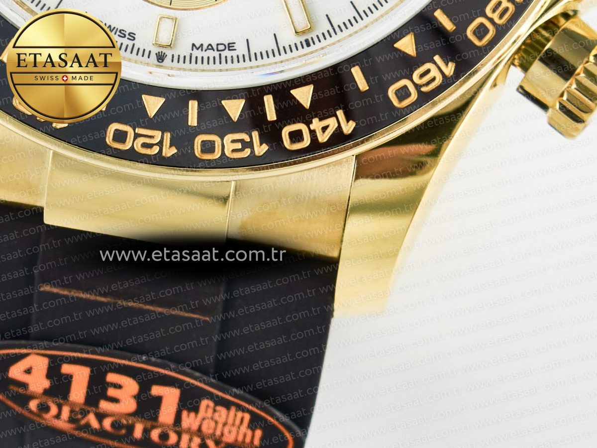 Rolex Daytona 126518 QF 1:1 Best Edition White Dial on Oysterflex Strap SH4131 V6（Gain Weight） - Görsel 14