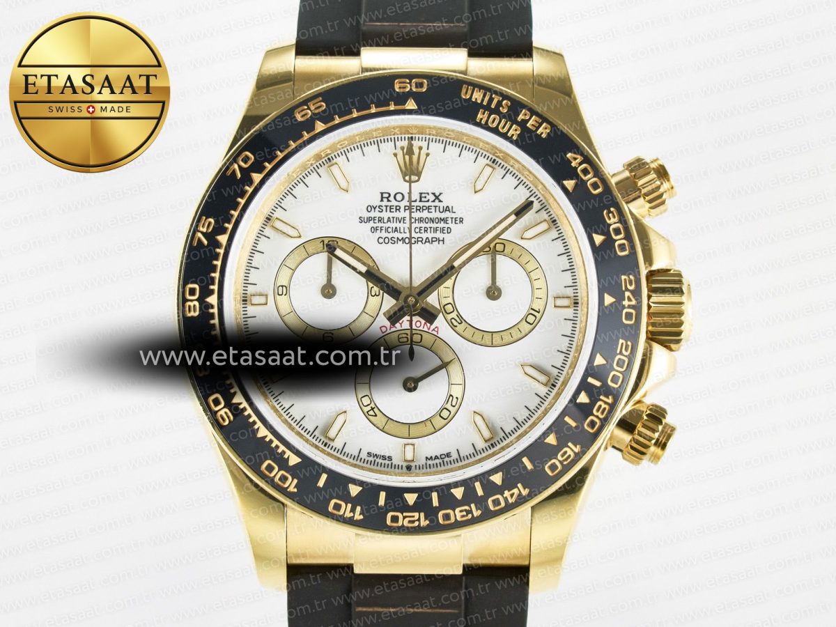 Rolex Daytona 126518 QF 1:1 Best Edition White Dial on Oysterflex Strap SH4131 V6（Gain Weight） - Görsel 4