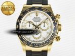 Rolex Daytona 126518 QF 1:1 Best Edition White Dial on Oysterflex Strap SH4131 V6(Gain Weight) - Görsel 4