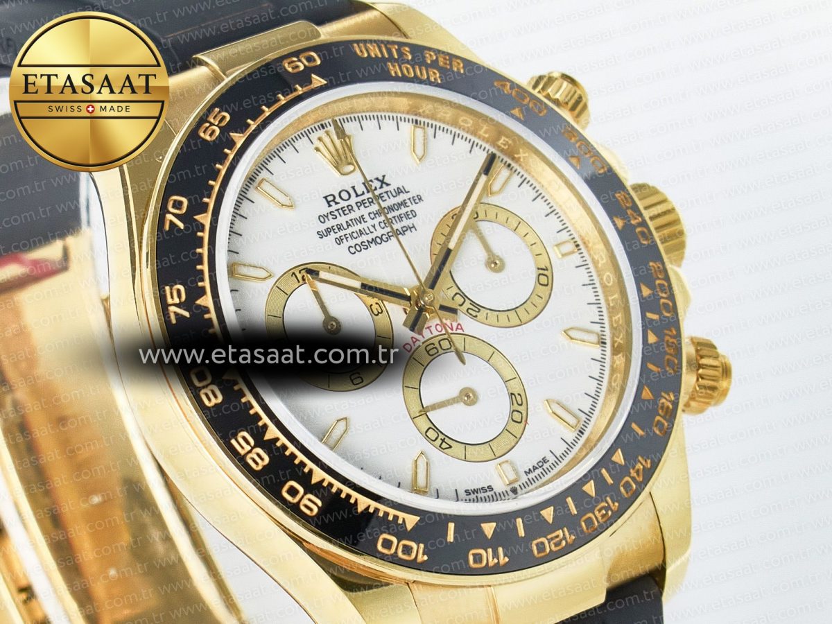 Rolex Daytona 126518 QF 1:1 Best Edition White Dial on Oysterflex Strap SH4131 V6（Gain Weight） - Görsel 5
