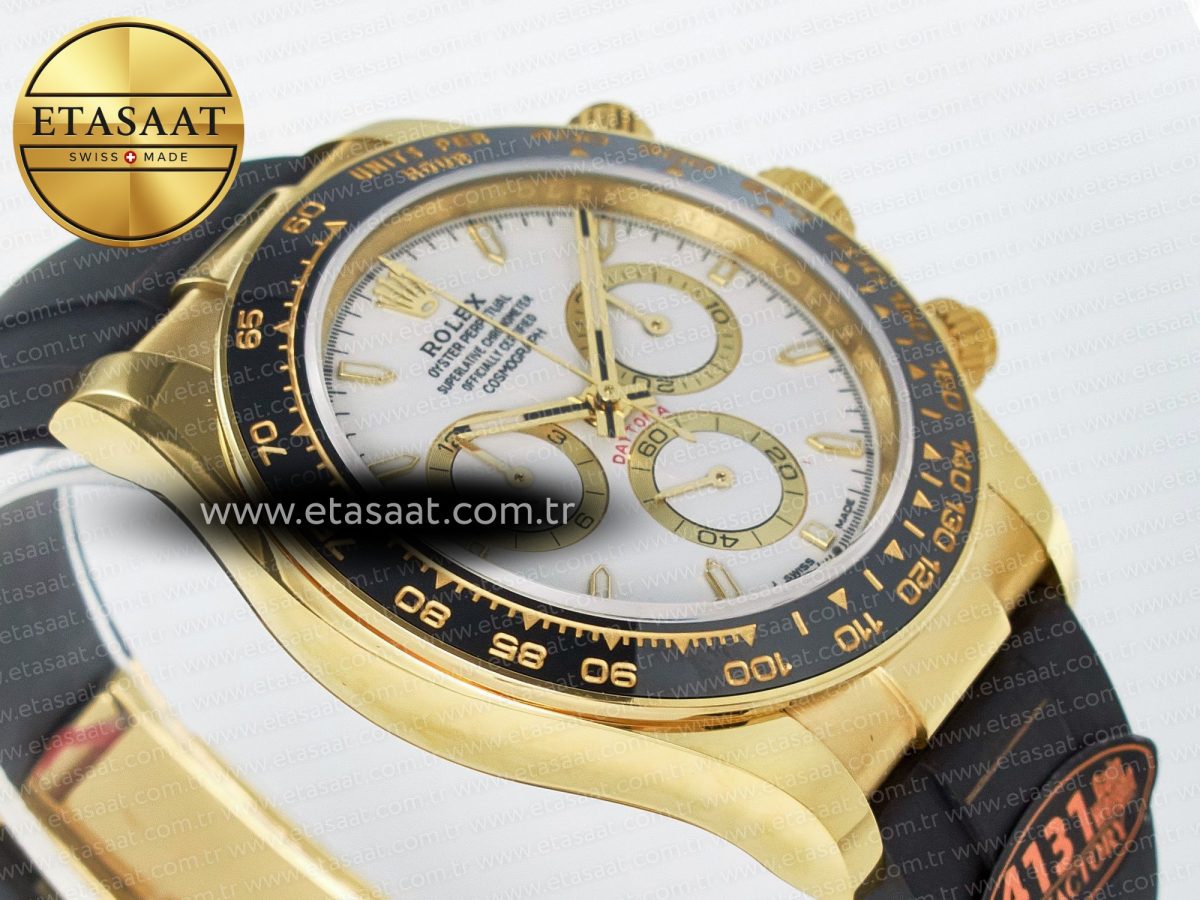 Rolex Daytona 126518 QF 1:1 Best Edition White Dial on Oysterflex Strap SH4131 V6（Gain Weight） - Görsel 7
