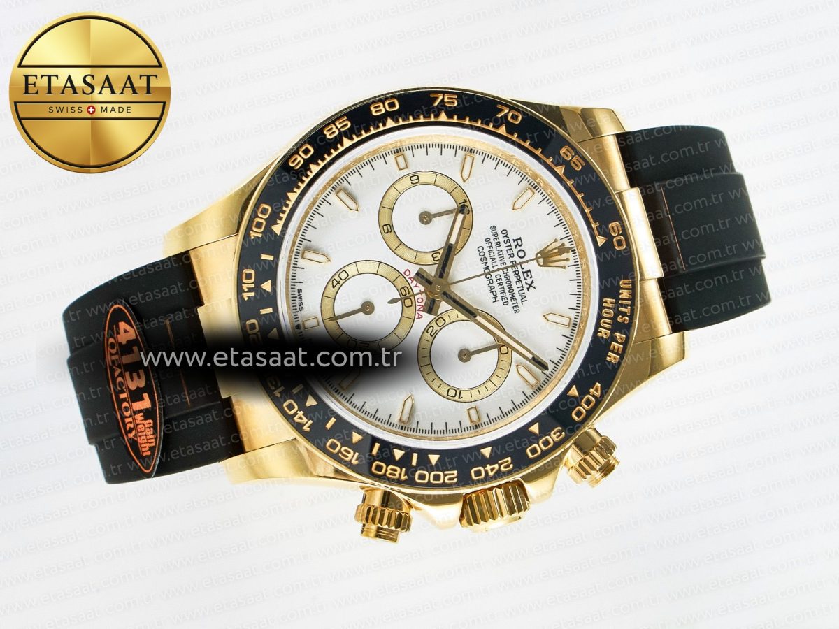 Rolex Daytona 126518 QF 1:1 Best Edition White Dial on Oysterflex Strap SH4131 V6（Gain Weight） - Görsel 8