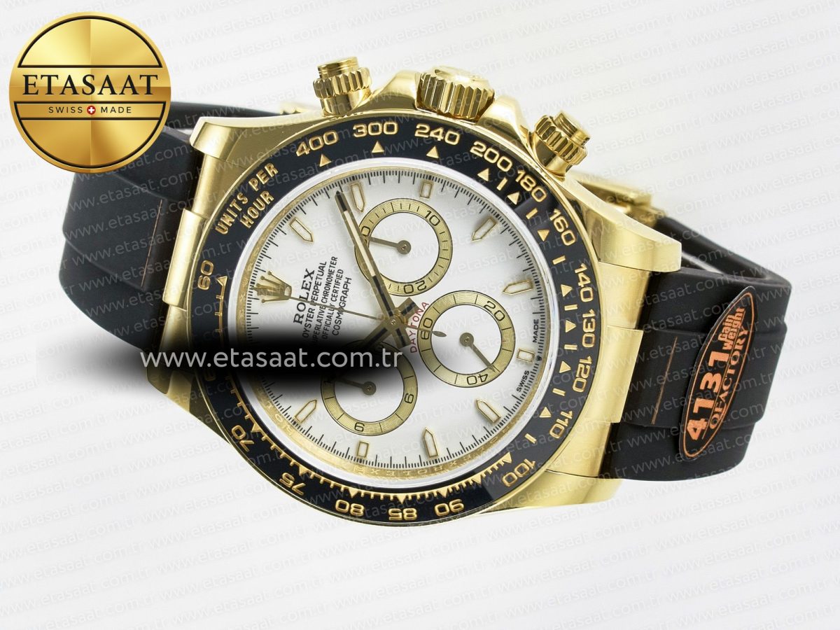 Rolex Daytona 126518 QF 1:1 Best Edition White Dial on Oysterflex Strap SH4131 V6（Gain Weight） - Görsel 9