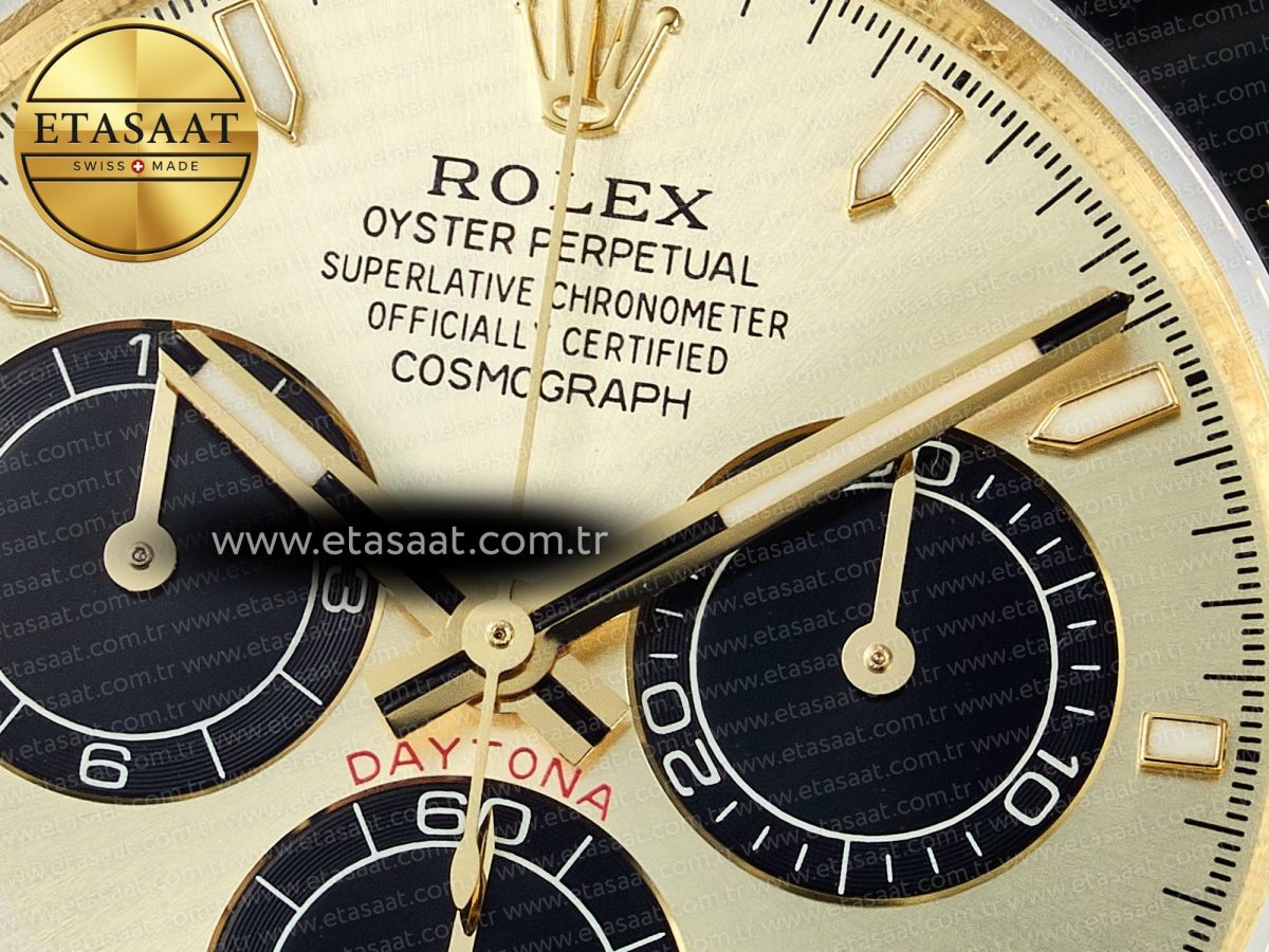 Rolex Daytona 126518 QF 1:1 Best Edition YG/Black Dial on Oysterflex Strap SH4131 V6（Gain Weight） - Görsel 11