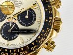 Rolex Daytona 126518 QF 1:1 Best Edition YG/Black Dial on Oysterflex Strap SH4131 V6(Gain Weight) - Görsel 12