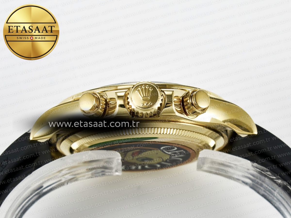 Rolex Daytona 126518 QF 1:1 Best Edition YG/Black Dial on Oysterflex Strap SH4131 V6（Gain Weight） - Görsel 15