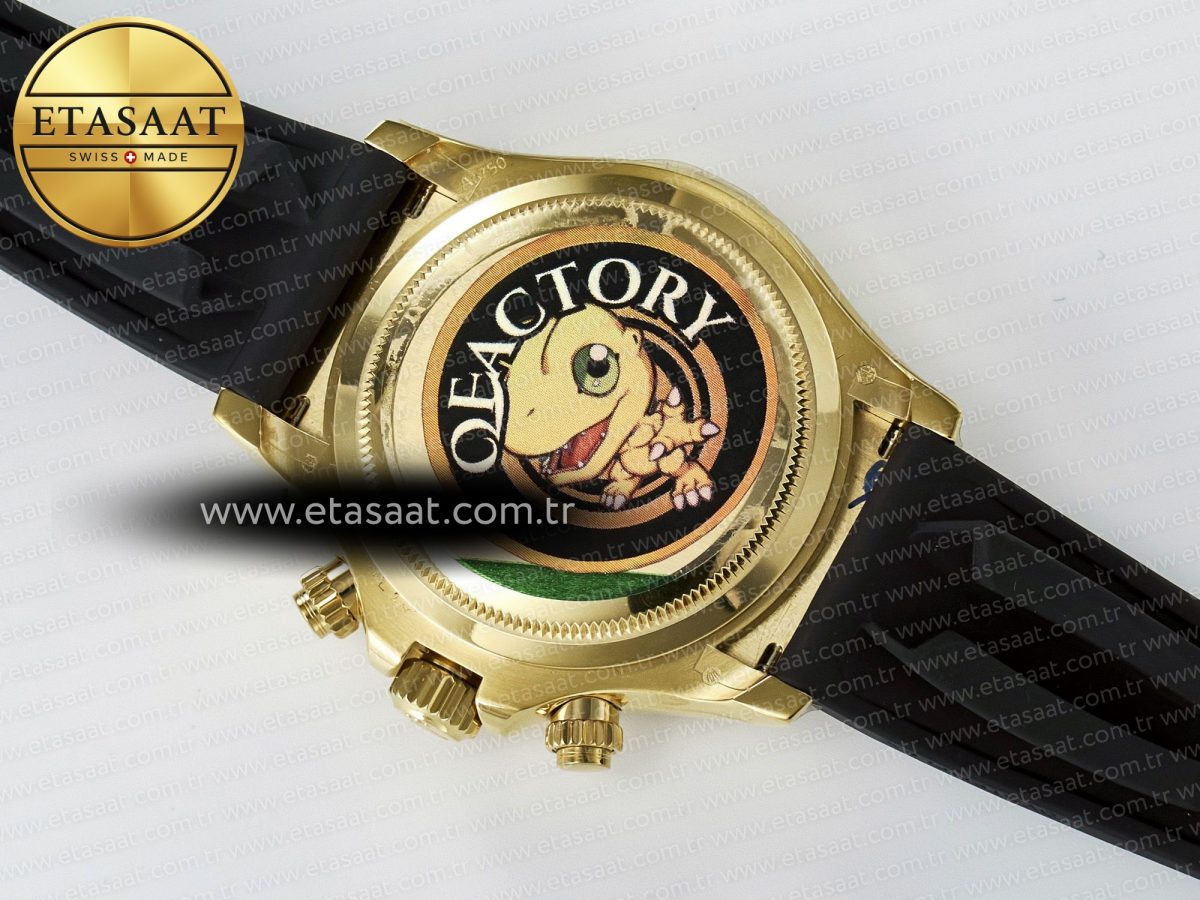 Rolex Daytona 126518 QF 1:1 Best Edition YG/Black Dial on Oysterflex Strap SH4131 V6（Gain Weight） - Görsel 17