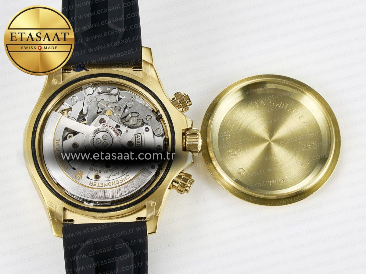 Rolex Daytona 126518 QF 1:1 Best Edition YG/Black Dial on Oysterflex Strap SH4131 V6（Gain Weight） - Görsel 18
