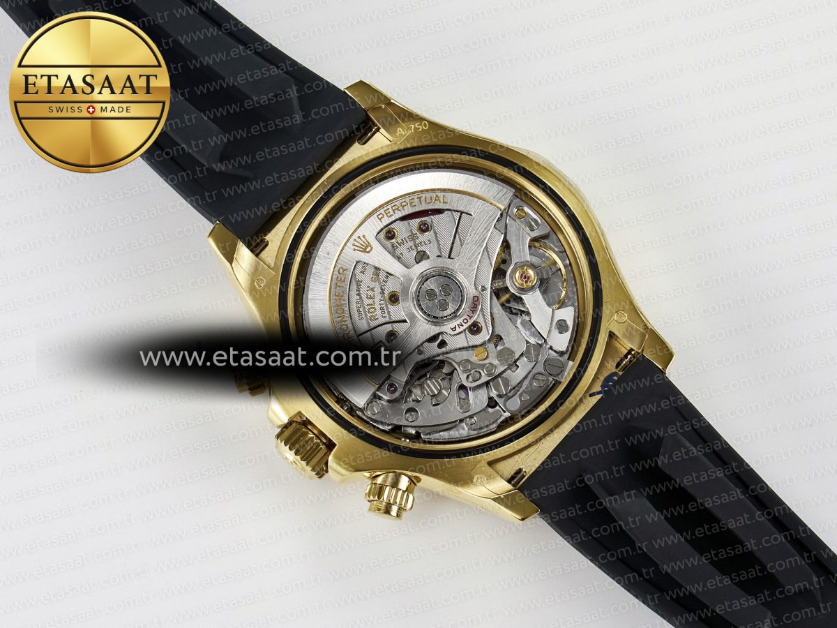 Rolex Daytona 126518 QF 1:1 Best Edition YG/Black Dial on Oysterflex Strap SH4131 V6（Gain Weight） - Görsel 19