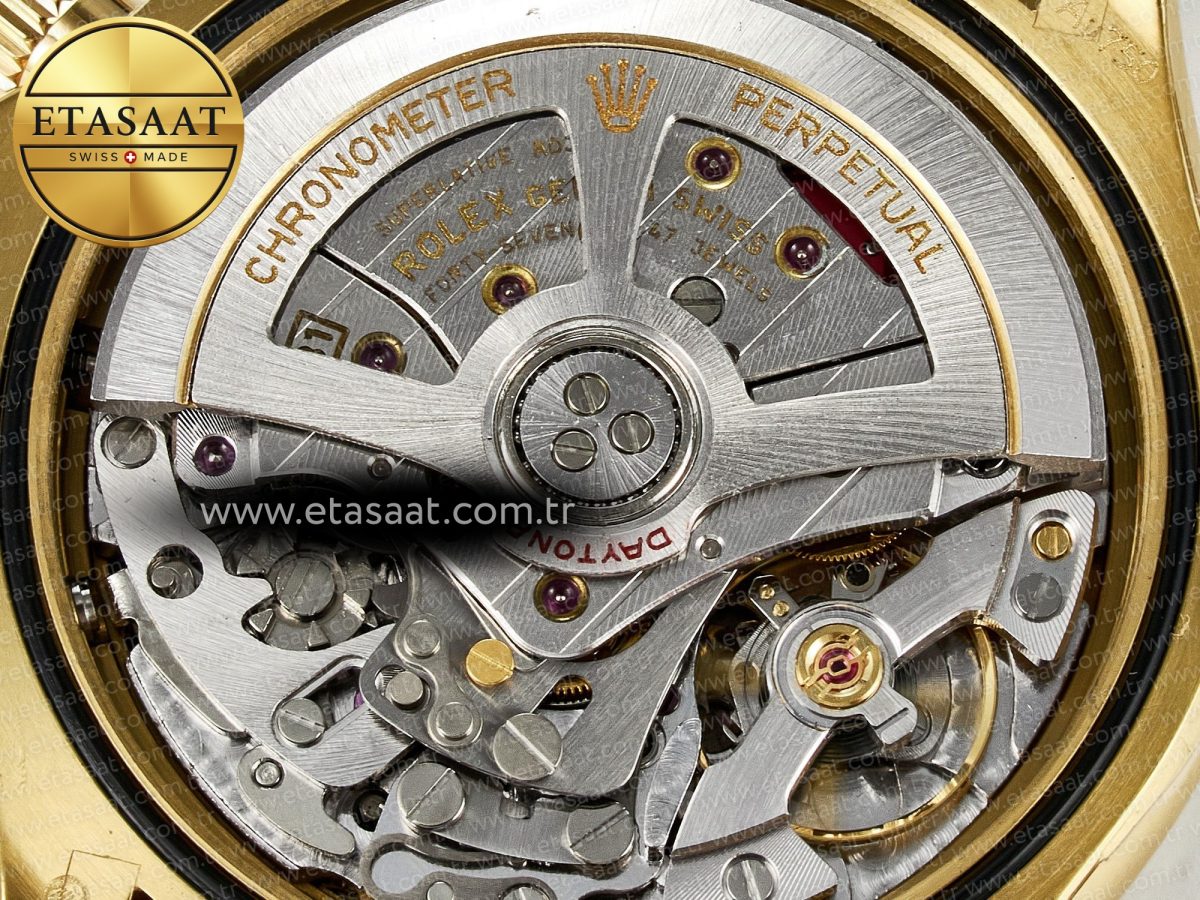 Rolex Daytona 126518 QF 1:1 Best Edition YG/Black Dial on Oysterflex Strap SH4131 V6（Gain Weight） - Görsel 20