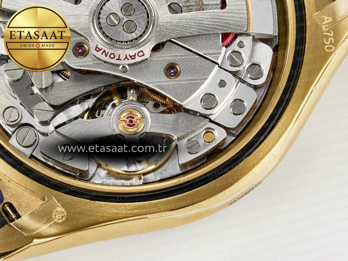 Rolex Daytona 126518 QF 1:1 Best Edition YG/Black Dial on Oysterflex Strap SH4131 V6（Gain Weight） - Görsel 22