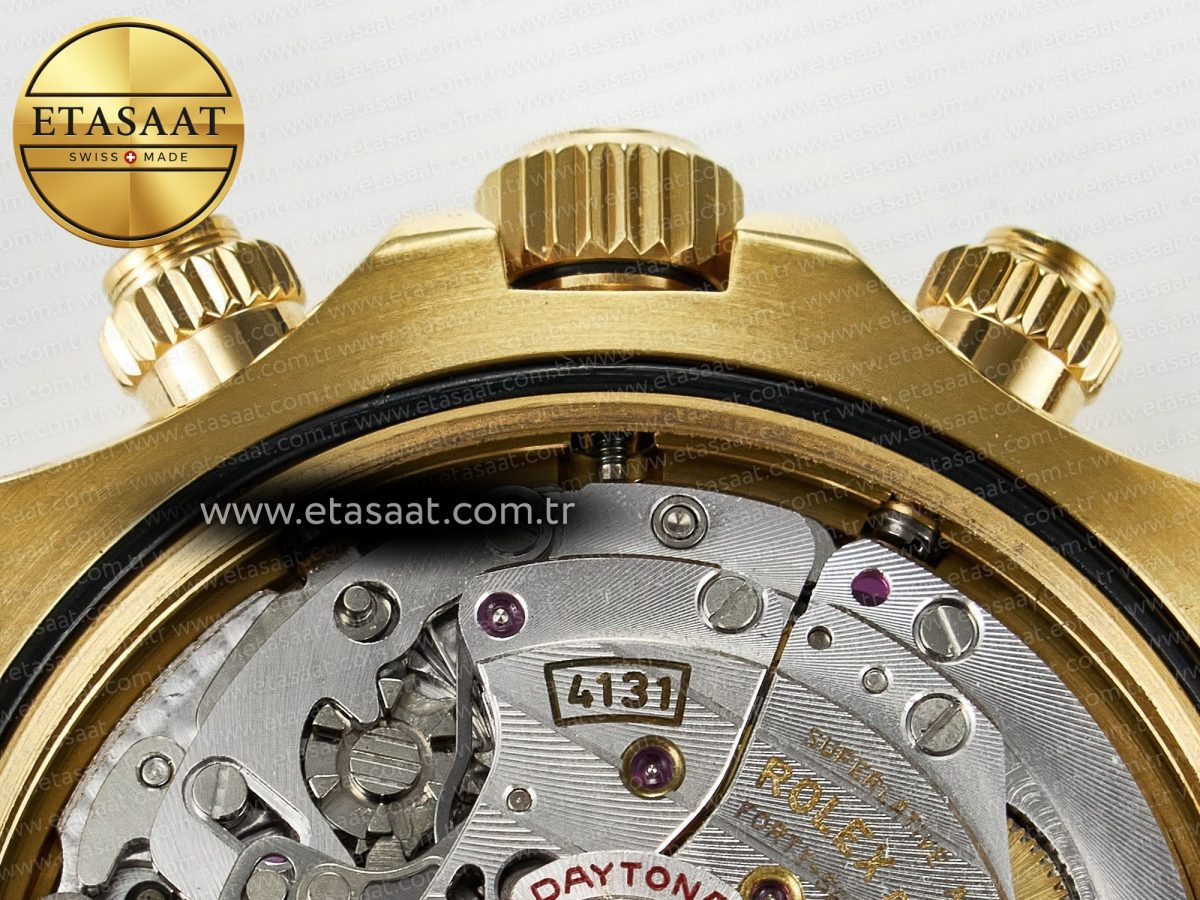Rolex Daytona 126518 QF 1:1 Best Edition YG/Black Dial on Oysterflex Strap SH4131 V6（Gain Weight） - Görsel 23