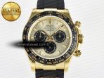 Rolex Daytona 126518 QF 1:1 Best Edition YG/Black Dial on Oysterflex Strap SH4131 V6(Gain Weight) - Görsel 4