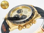 Rolex Daytona 126518 QF 1:1 Best Edition YG/Black Dial on Oysterflex Strap SH4131 V6(Gain Weight) - Görsel 6