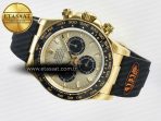 Rolex Daytona 126518 QF 1:1 Best Edition YG/Black Dial on Oysterflex Strap SH4131 V6(Gain Weight) - Görsel 8