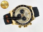 Rolex Daytona 126518 QF 1:1 Best Edition YG/Black Dial on Oysterflex Strap SH4131 V6(Gain Weight) - Görsel 9