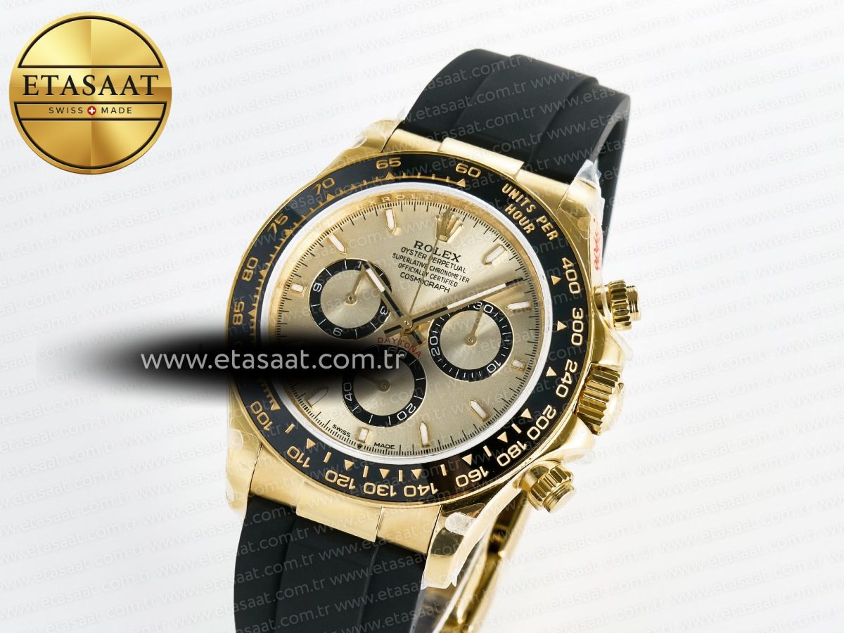 Rolex Daytona 126518 QF 1:1 Best Edition YG Dial on Oysterflex Strap QF4131 V10 (48 Hours Power Reserve) - Görsel 1