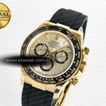 Rolex Daytona 126518 QF 1:1 Best Edition YG Dial on Oysterflex Strap QF4131 V10 (48 Hours Power Reserve)