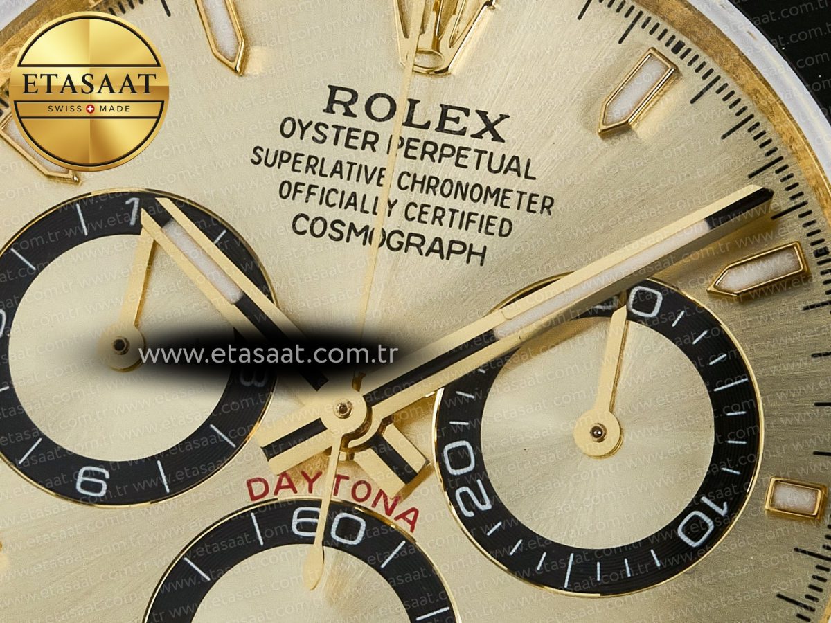 Rolex Daytona 126518 QF 1:1 Best Edition YG Dial on Oysterflex Strap QF4131 V10 (48 Hours Power Reserve) - Görsel 10